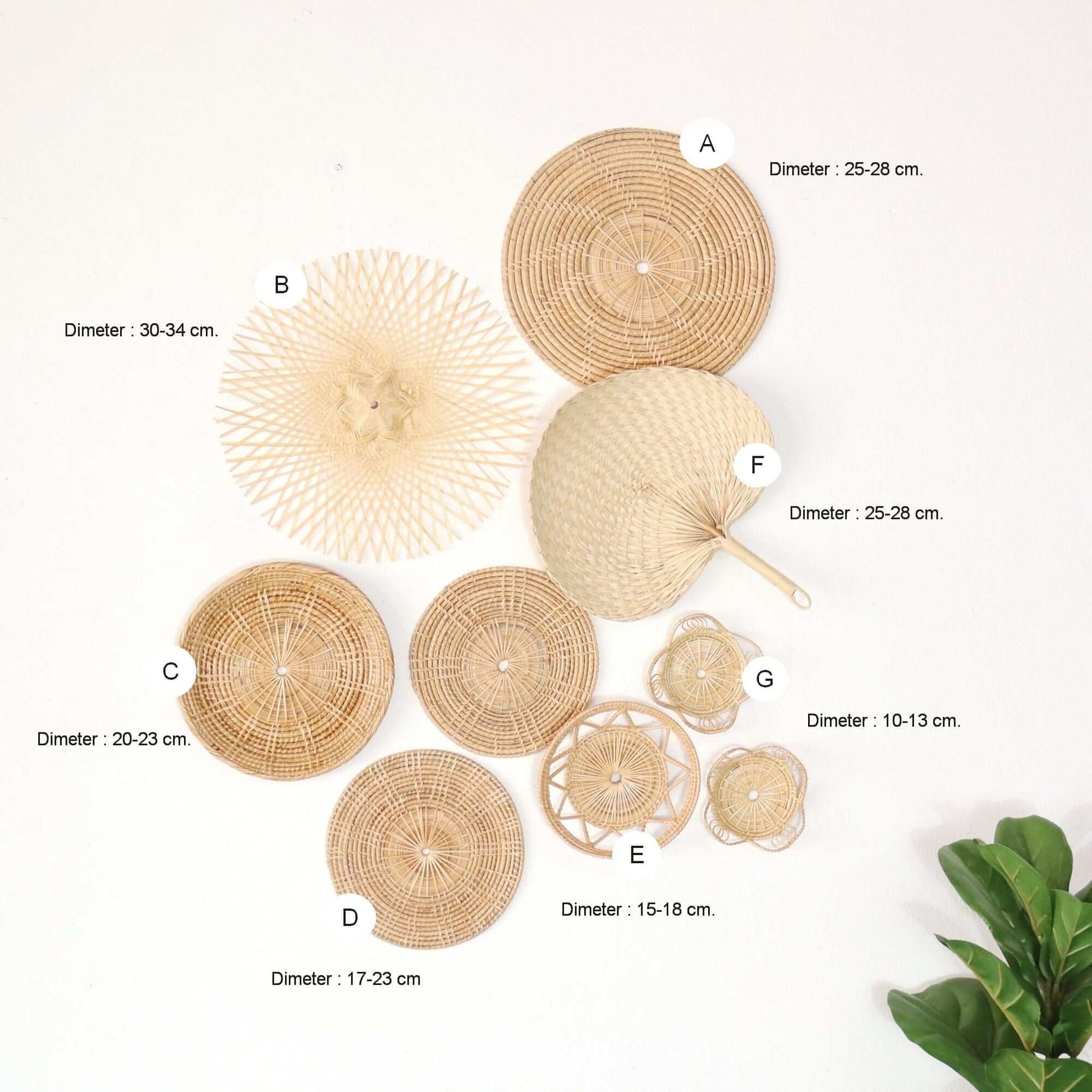 Ka Ya Pa - Wall Hanging Decor Set Of 9 By Thaihome | Wall Decor | Modishstore - 2
