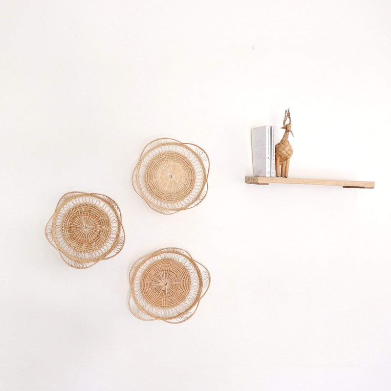 Wan Jai - Rattan Wall Hanging Decor (Set Of 3) By Thaihome | Wall Decor | Modishstore