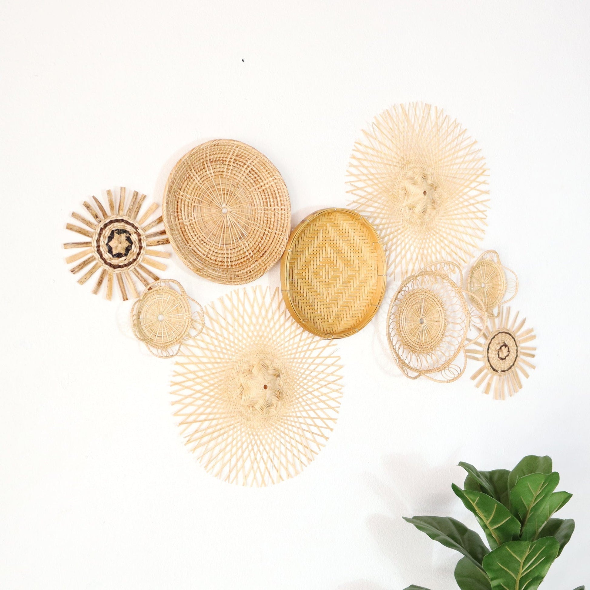 Yo Si Ta - Wall Hanging DeCor Set Of 9 By Thaihome | Wall Decor | Modishstore - 7