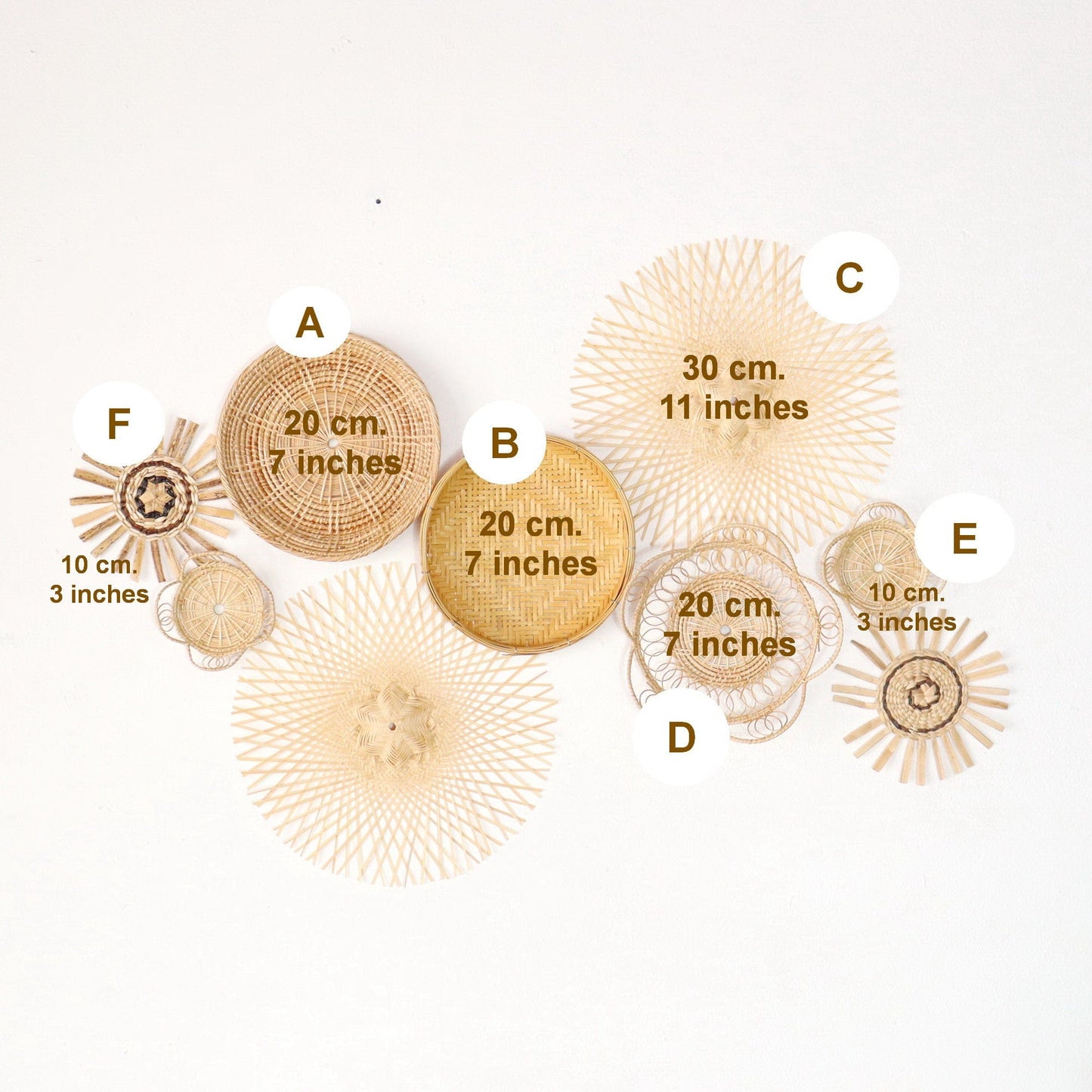 Yo Si Ta - Wall Hanging DeCor Set Of 9 By Thaihome | Wall Decor | Modishstore - 2