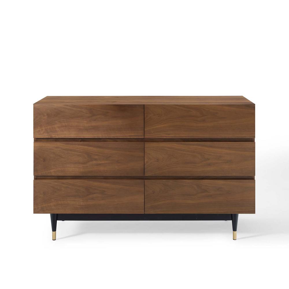 Modway Caima 6-Drawer Dresser in Walnut - MOD-6189 | Dressers | Modishstore - 3