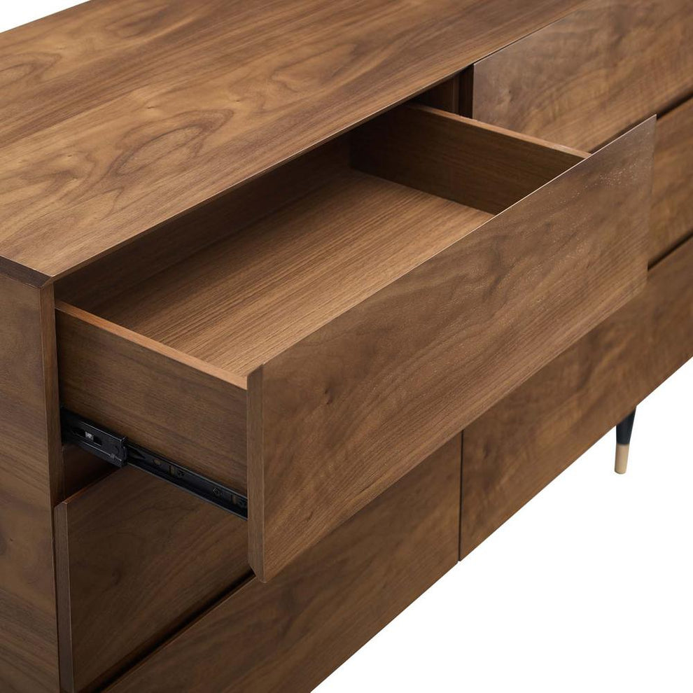 Modway Caima 6-Drawer Dresser in Walnut - MOD-6189 | Dressers | Modishstore - 5