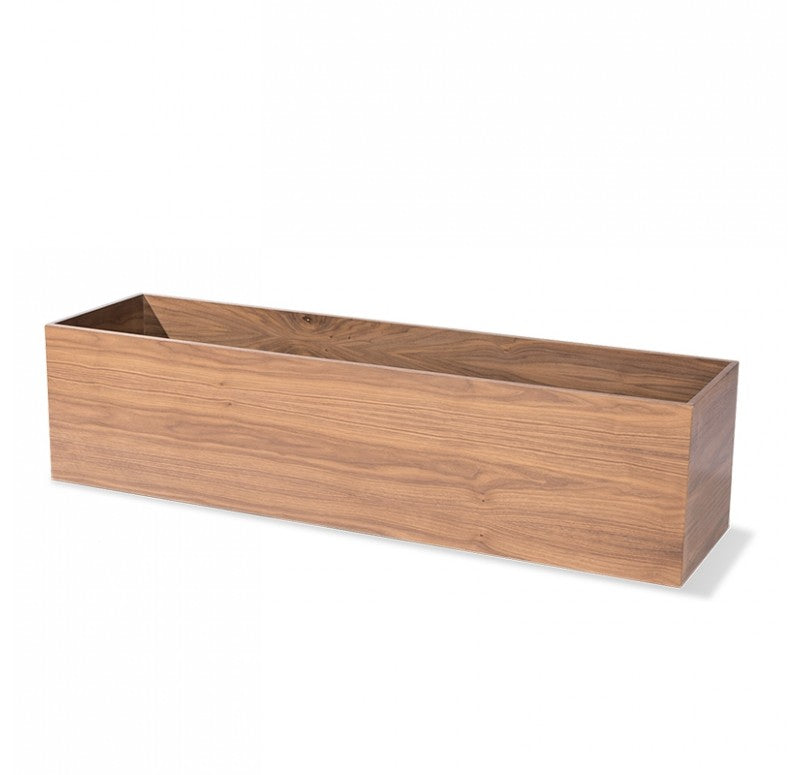 Linear Planter, Walnut Veneer by Gold Leaf Design Group | Planters, Troughs & Cachepots | Modishstore - 2