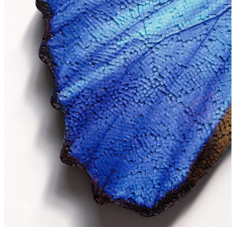 Mosaic Butterfly Blue Morpho Wall Art, 30"W by Gold Leaf Design Group | Wall Decor | Modishstore - 4