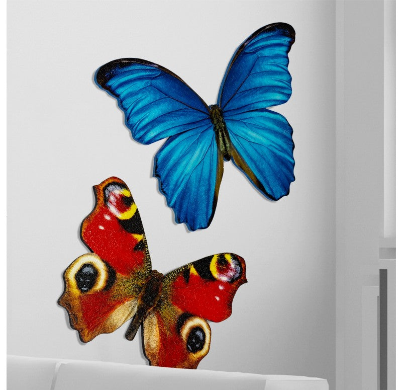 Mosaic Butterfly Blue Morpho Wall Art, 30"W by Gold Leaf Design Group | Wall Decor | Modishstore-2