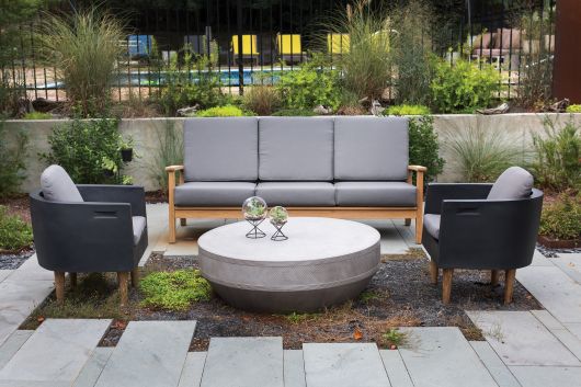 Werner Outdoor Concrete Coffee Table By Accent Decor | Outdoor Tables | Modishstore - 1