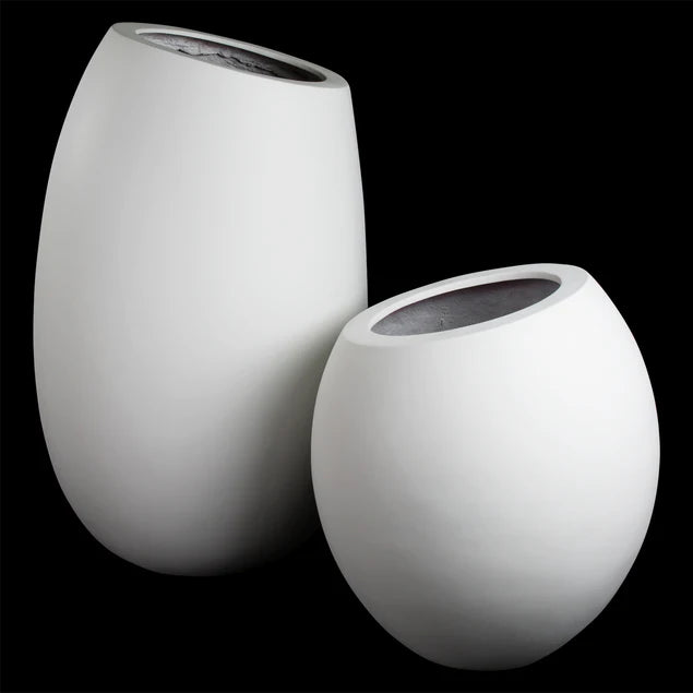 Fiberglass Sherry 29"H Planter, WHITE By Gold Leaf Design Group | Planters, Troughs & Cachepots | Modishstore - 2