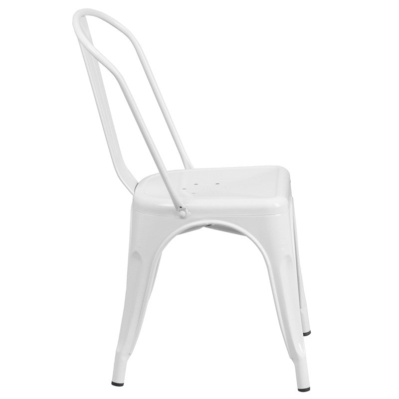 Flash Furniture Metal Indoor-Outdoor Stackable Chair | Outdoor Chairs | Modishstore - 15