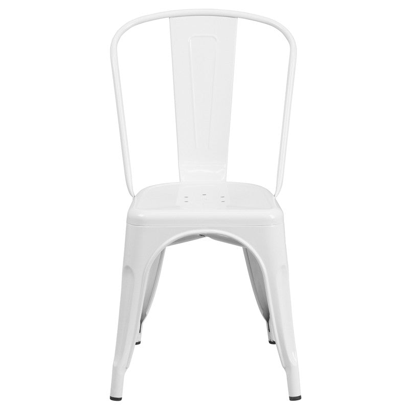 Flash Furniture Metal Indoor-Outdoor Stackable Chair | Outdoor Chairs | Modishstore - 25