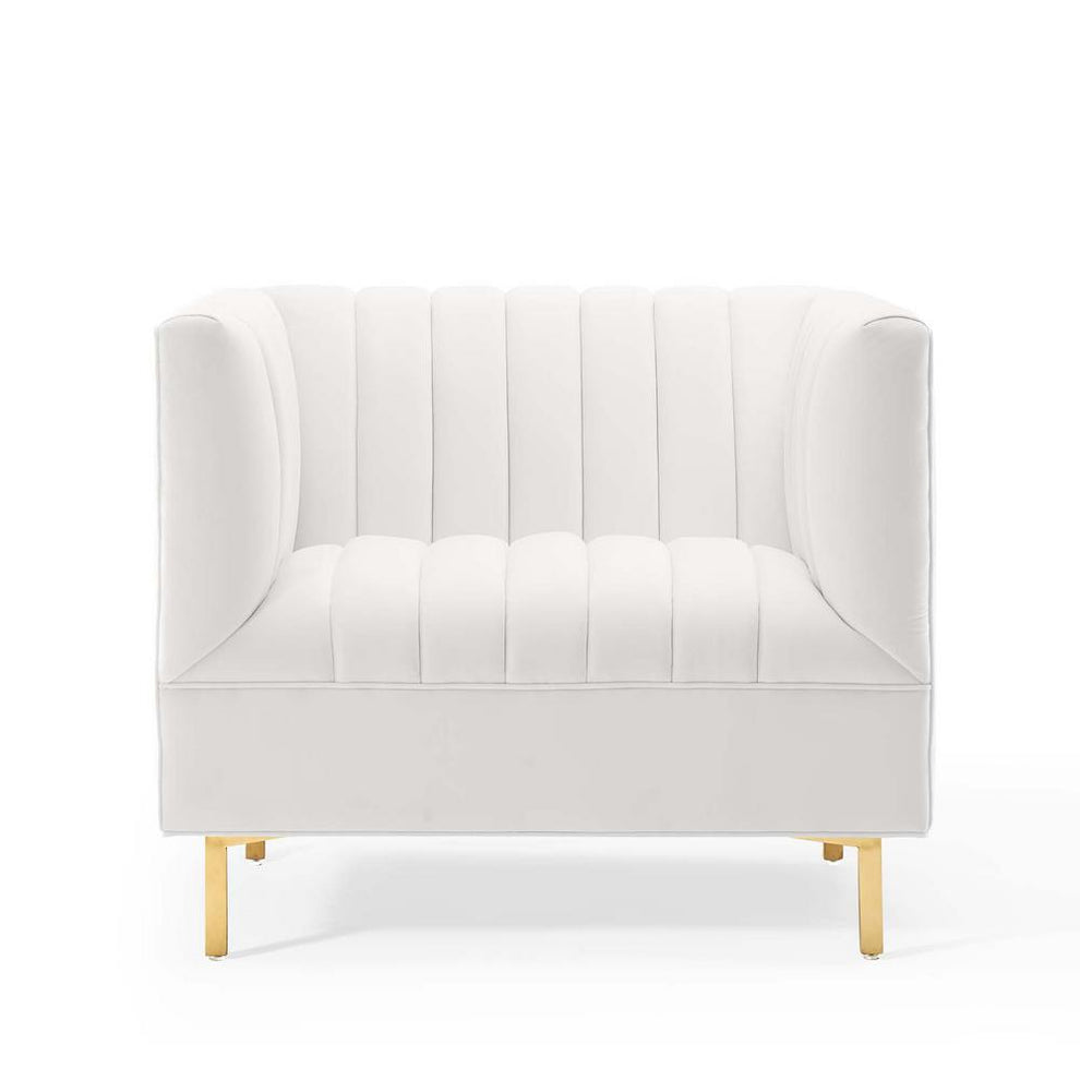 Modway Shift Channel Tufted Performance Velvet Armchair - EEI-4130 | Armchairs | Modishstore - 24
