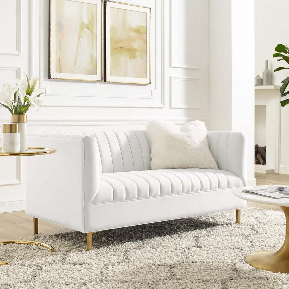 Modway Shift Channel Tufted Performance Velvet Loveseat - EEI-4131 | Loveseats | Modishstore - 26