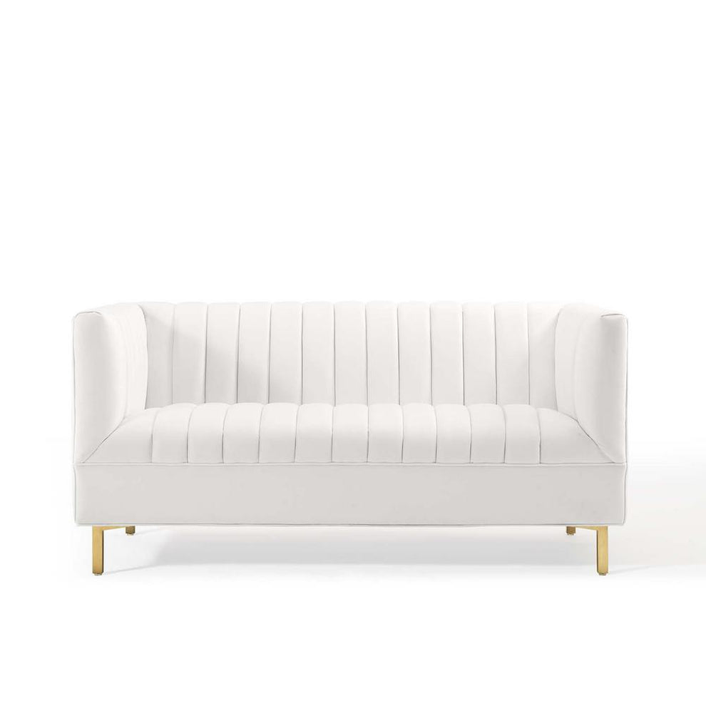 Modway Shift Channel Tufted Performance Velvet Loveseat - EEI-4131 | Loveseats | Modishstore - 29