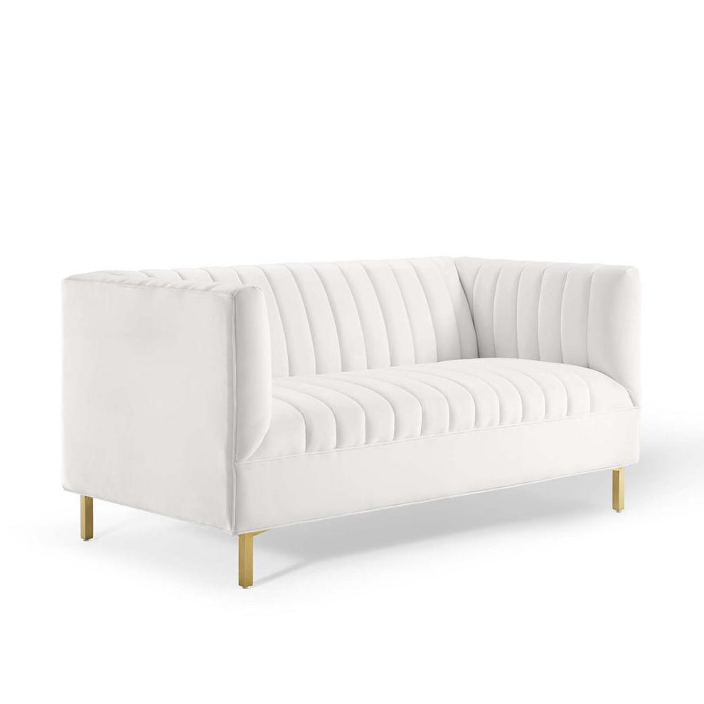 Modway Shift Channel Tufted Performance Velvet Loveseat - EEI-4131 | Loveseats | Modishstore - 30