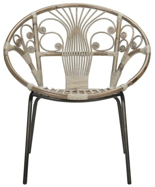 Safavieh Carlson Rattan Accent Chair - Gray | Accent Chairs | Modishstore