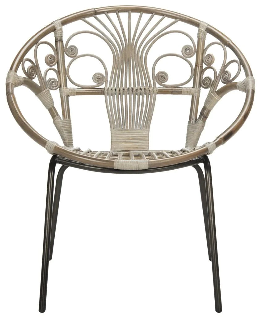 Safavieh Carlson Rattan Accent Chair - Gray | Accent Chairs | Modishstore - 5