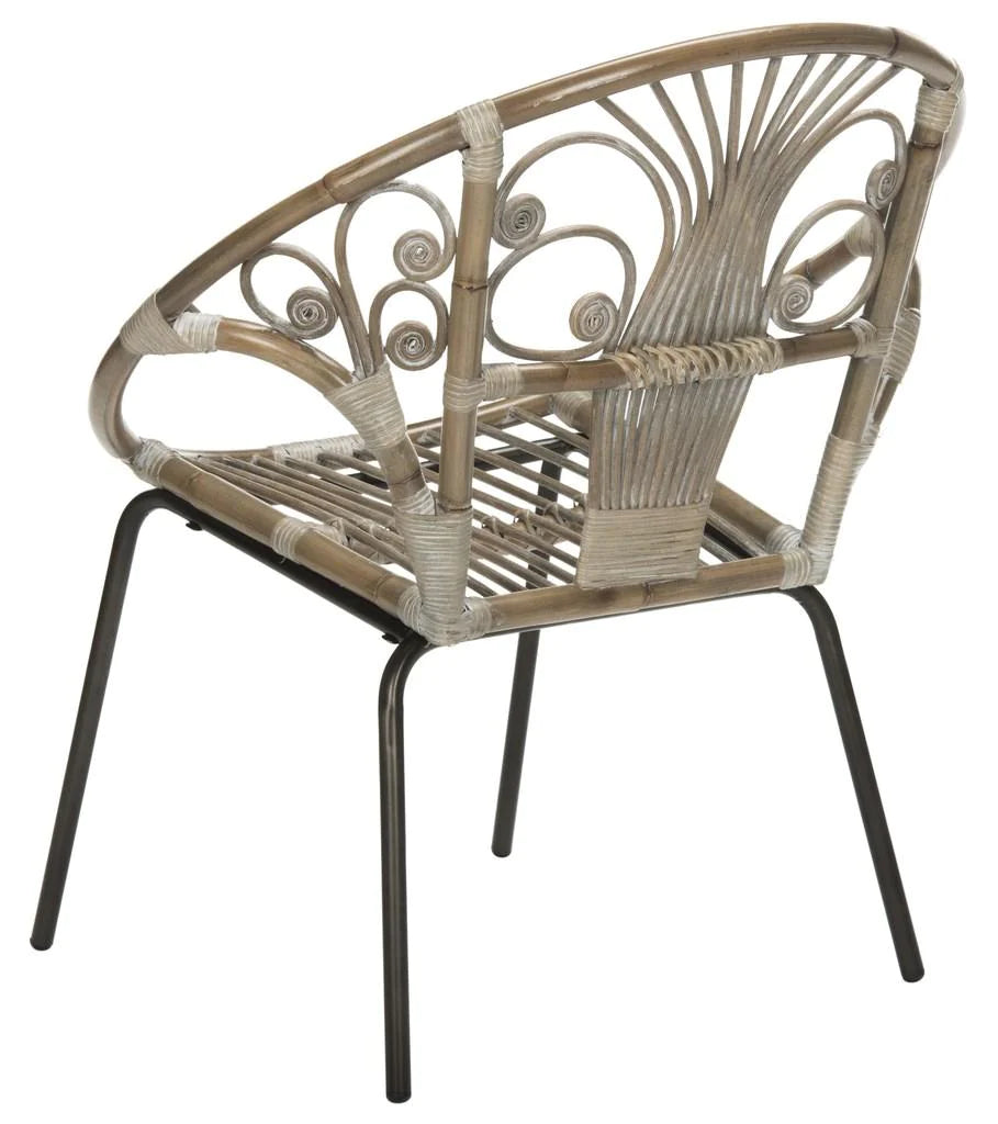 Safavieh Carlson Rattan Accent Chair - Gray | Accent Chairs | Modishstore - 2