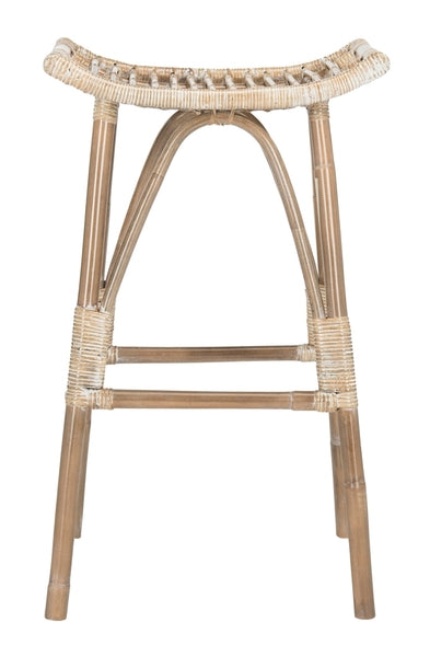 Safavieh Leda Rattan Bar Stool | Bar Stools | Modishstore - 1