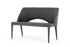 Vig Furniture Modrest Williamette Modern Dark Grey Fabric Bench
