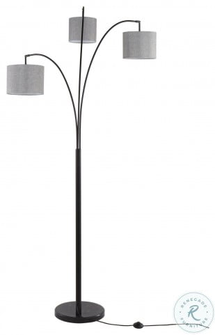 LumiSource Willow Linen Floor Lamp | Modishstore | Floor Lamps