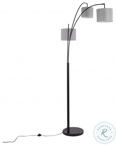 LumiSource Willow Linen Floor Lamp-3