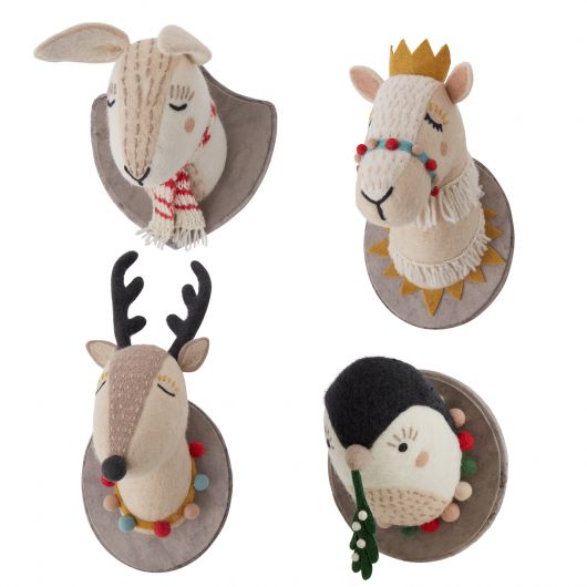 Winter Buddy Playful Animal Trophy Heads/Wall Mount By Accent Decor | Trophy Head | Modishstore - 1