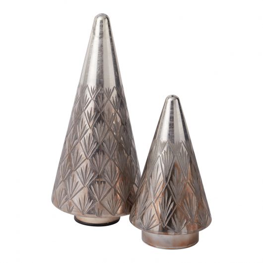 Winter Light Tree Set Of 2 By Accent Deecor | Tabletop Trees | Modishstore - 1