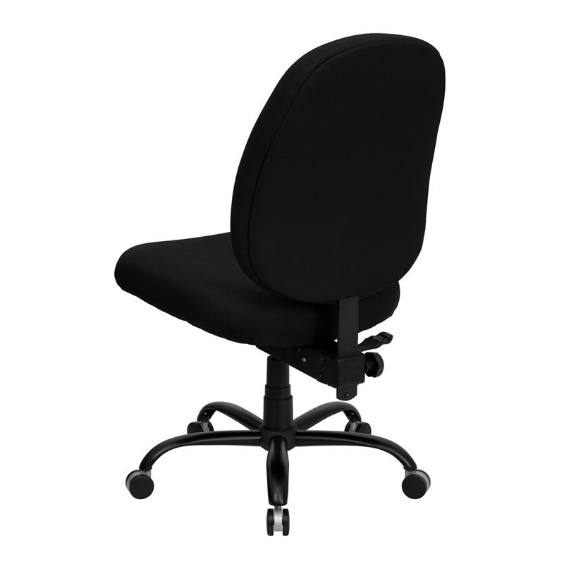 Hercules Series Big & Tall 400 Lb. Rated Black Fabric Executive Swivel Ergonomic Office Chair With Adjustable Back By Flash Furniture | Office Chairs | Modishstore - 3