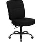 Hercules Series Big & Tall 400 Lb. Rated Black Fabric Executive Swivel Ergonomic Office Chair With Rectangular Back By Flash Furniture | Office Chairs | Modishstore - 1