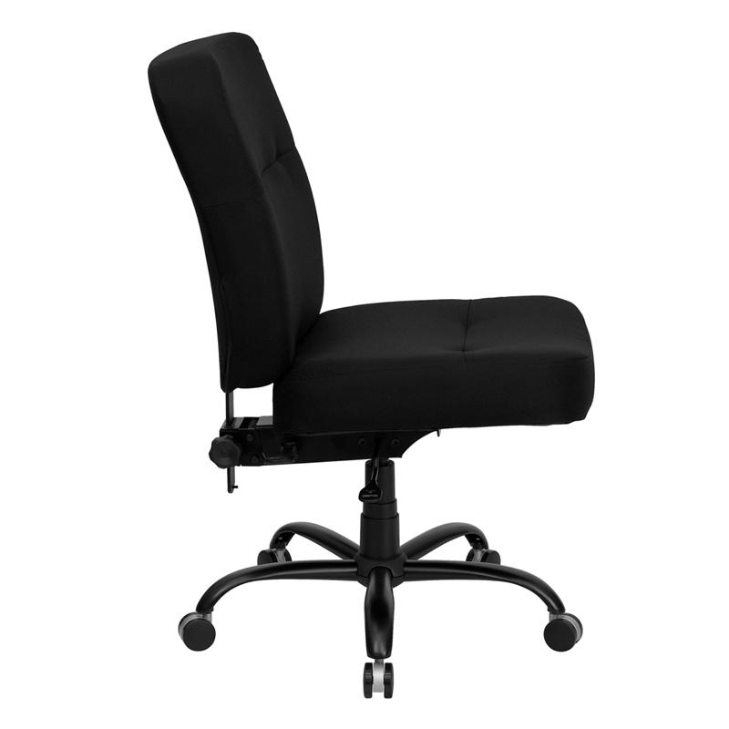 Hercules Series Big & Tall 400 Lb. Rated Black Fabric Executive Swivel Ergonomic Office Chair With Rectangular Back By Flash Furniture | Office Chairs | Modishstore - 2