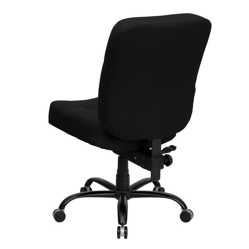 Hercules Series Big & Tall 400 Lb. Rated Black Fabric Executive Swivel Ergonomic Office Chair With Rectangular Back By Flash Furniture | Office Chairs | Modishstore - 3