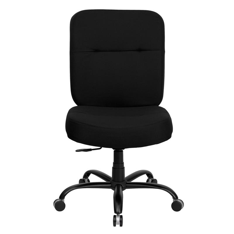 Hercules Series Big & Tall 400 Lb. Rated Black Fabric Executive Swivel Ergonomic Office Chair With Rectangular Back By Flash Furniture | Office Chairs | Modishstore - 4