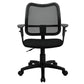 Mid-Back Black Mesh Swivel Task Office Chair With Adjustable Arms By Flash Furniture | Office Chairs | Modishstore - 4