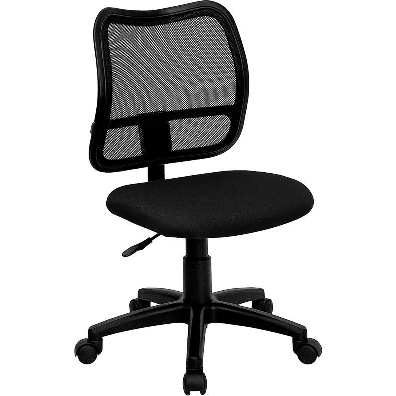 Mid-Back Black Mesh Swivel Task Office Chair By Flash Furniture | Office Chairs | Modishstore - 1