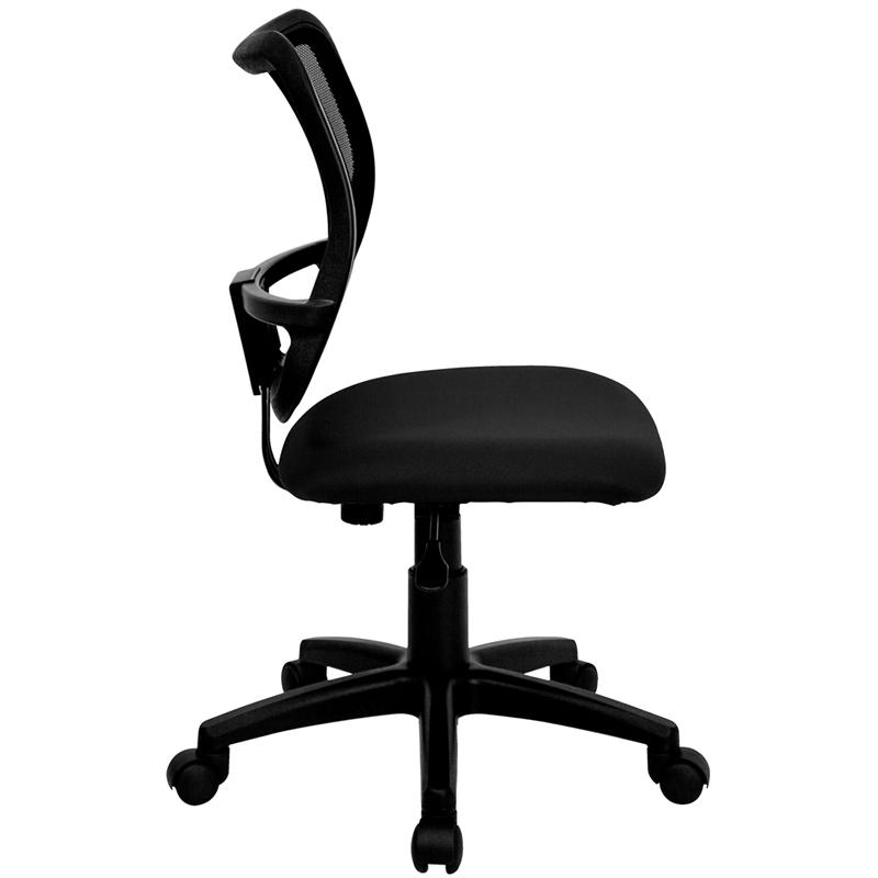 Mid-Back Black Mesh Swivel Task Office Chair By Flash Furniture | Office Chairs | Modishstore - 2