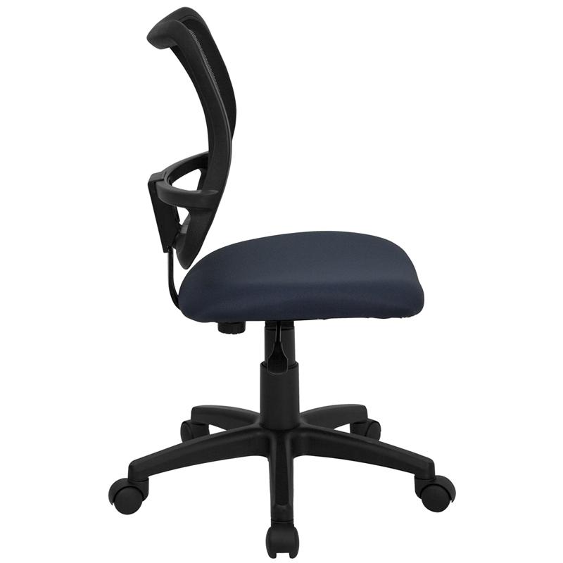 Mid-Back Navy Blue Mesh Swivel Task Office Chair By Flash Furniture | Office Chairs | Modishstore - 2