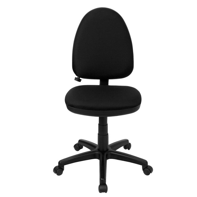 Mid-Back Black Fabric Multifunction Swivel Ergonomic Task Office Chair With Adjustable Lumbar Support By Flash Furniture | Office Chairs | Modishstore - 4