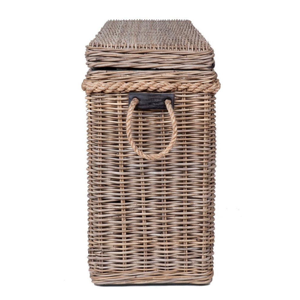 Sabrina Rattan Basket Console set of 2 W/Storage by Jeffan | Bins, Baskets & Buckets | Modishstore - 17