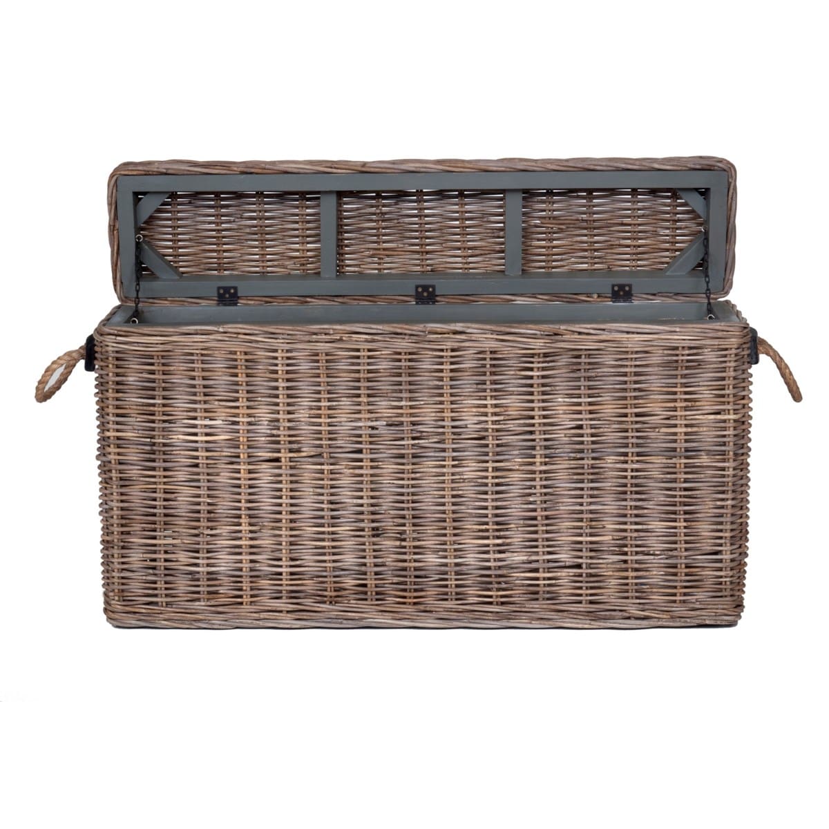 Sabrina Rattan Basket Console set of 2 W/Storage by Jeffan