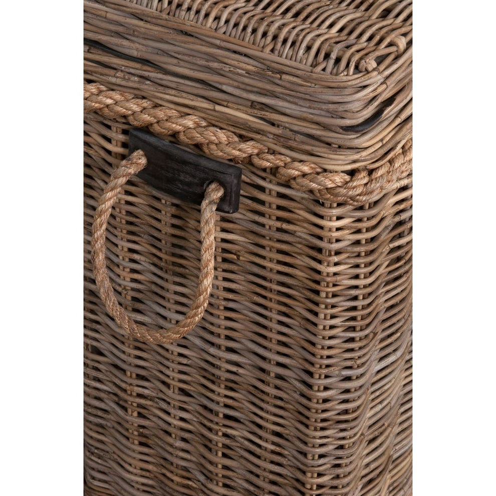 Sabrina Rattan Basket Console set of 2 W/Storage by Jeffan | Bins, Baskets & Buckets | Modishstore - 5