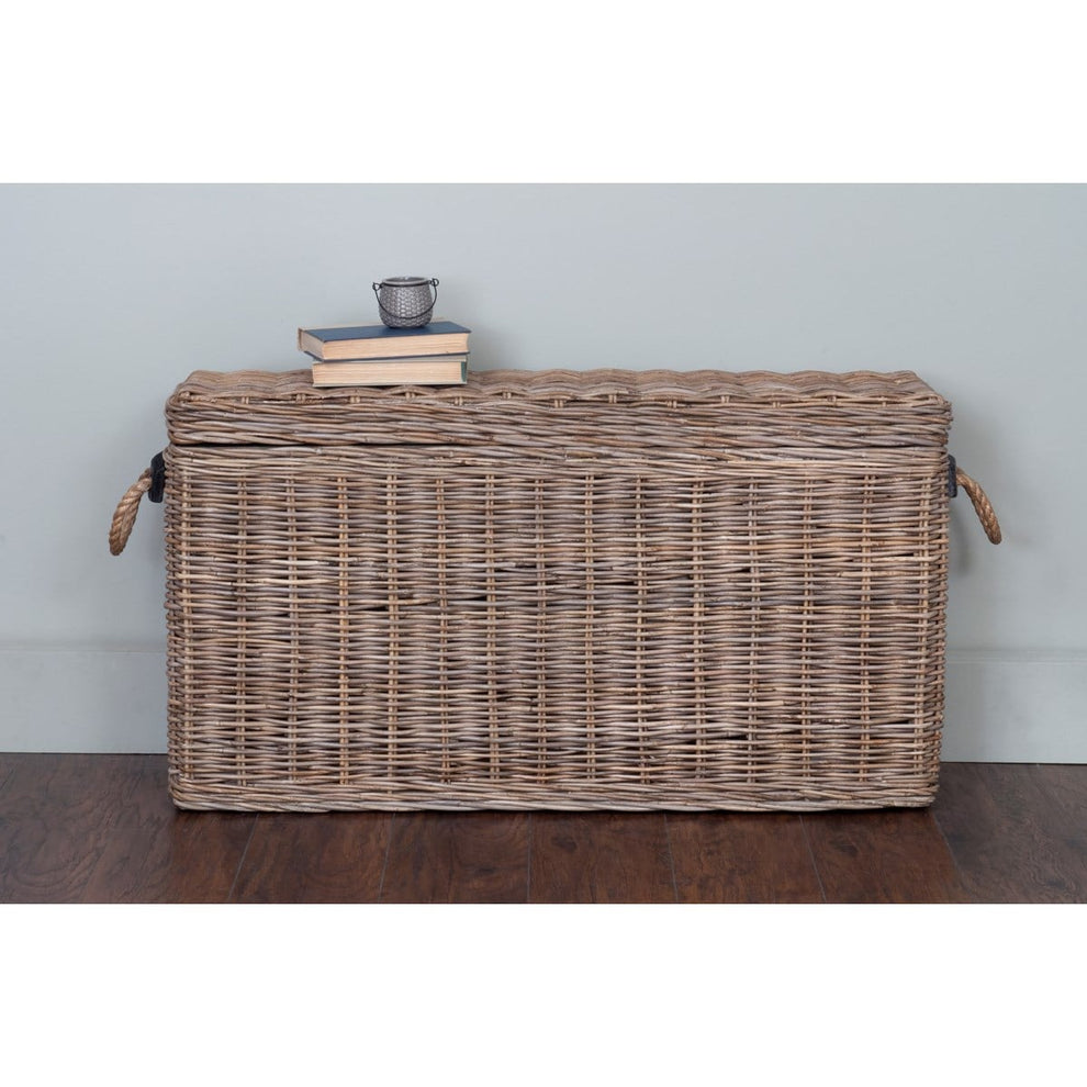 Sabrina Rattan Basket Console set of 2 W/Storage by Jeffan | Bins, Baskets & Buckets | Modishstore - 7