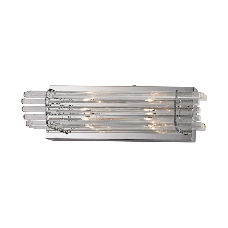 Quebec 2-Light Vanity Sconce in Chrome with Clear Crystal Rod Diffusers ELK Lighting | Sconces | Modishstore
