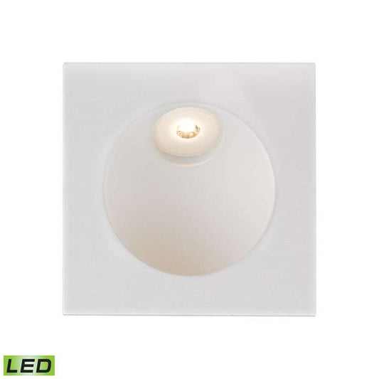 Zone LED Step Light in in Matte White with Opal White Glass Diffuser | Lightbulbs | Modishstore