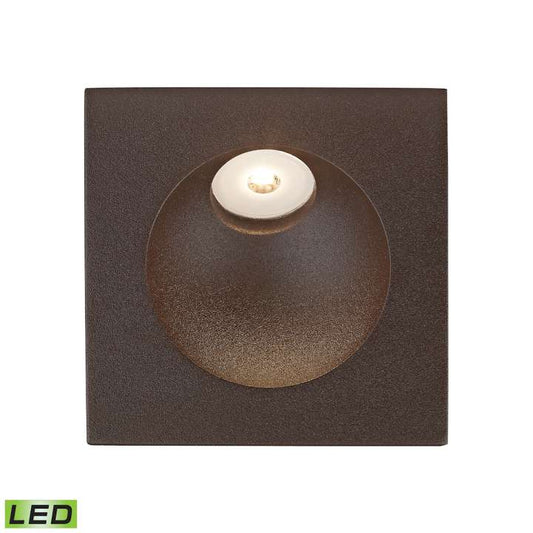 Zone LED Step Light in in Matte Brown with Opal White Glass Diffuser | Lightbulbs | Modishstore