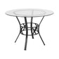 Carlisle 42'' Round Glass Dining Table With Black Metal Frame By Flash Furniture | Dining Tables | Modishstore