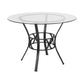 Carlisle 42'' Round Glass Dining Table With Black Metal Frame By Flash Furniture | Dining Tables | Modishstore - 1