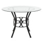 Carlisle 42'' Round Glass Dining Table With Black Metal Frame By Flash Furniture | Dining Tables | Modishstore - 2