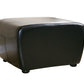 Baxton Studio Black Faux Leather Ottoman with Rounded Sides | Ottomans | Modishstore