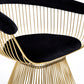 Modrest Chandler Black Velvet & Gold Dining Chair