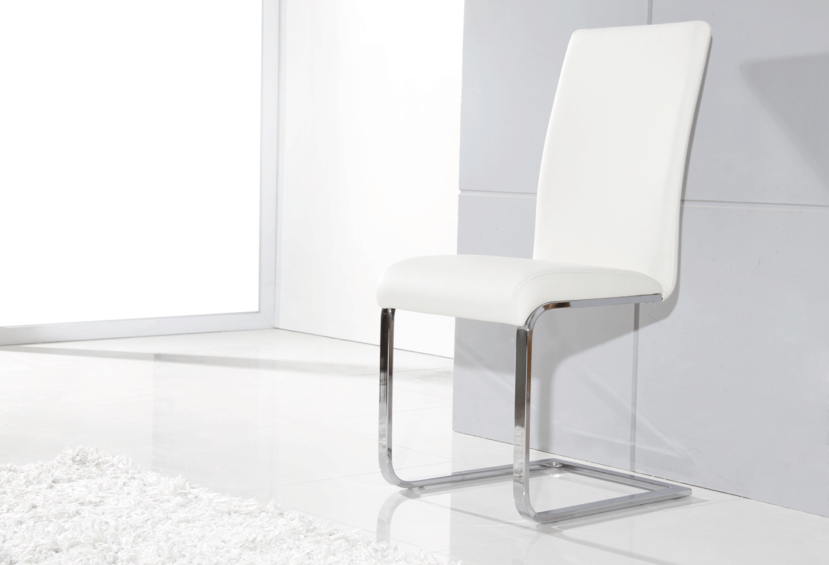 Vig Furniture Crane - Modern White Dining Chair (Set of 2) | Modishstore | Dining Chairs