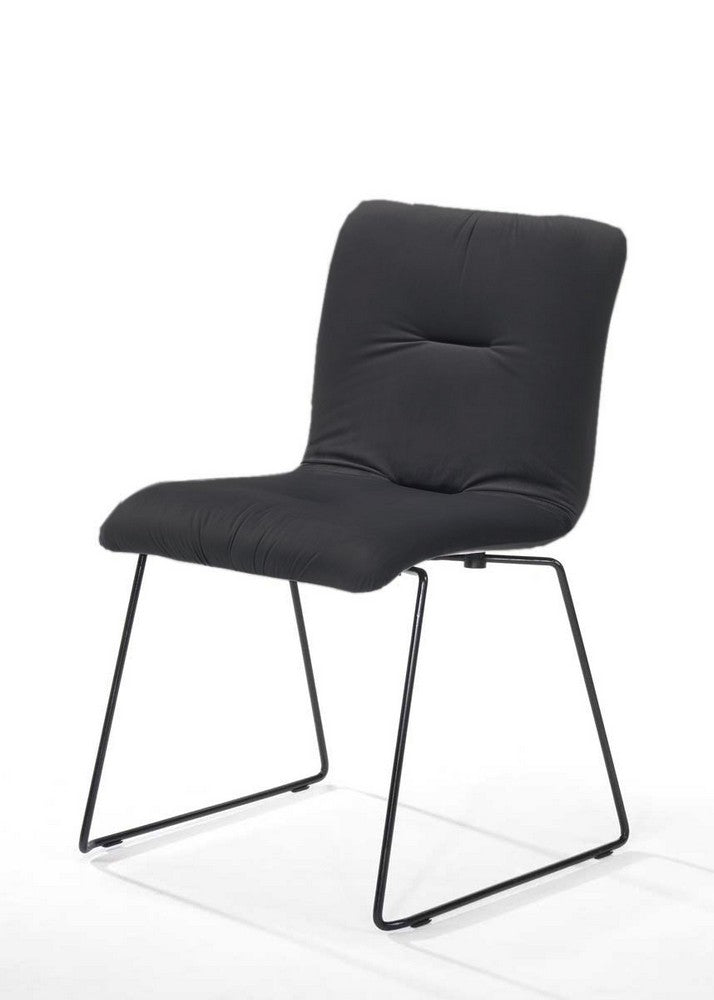 Modrest Yannis - Modern Dark Grey Fabric Dining Chair (Set of 2) | Modishstore | Dining Chairs